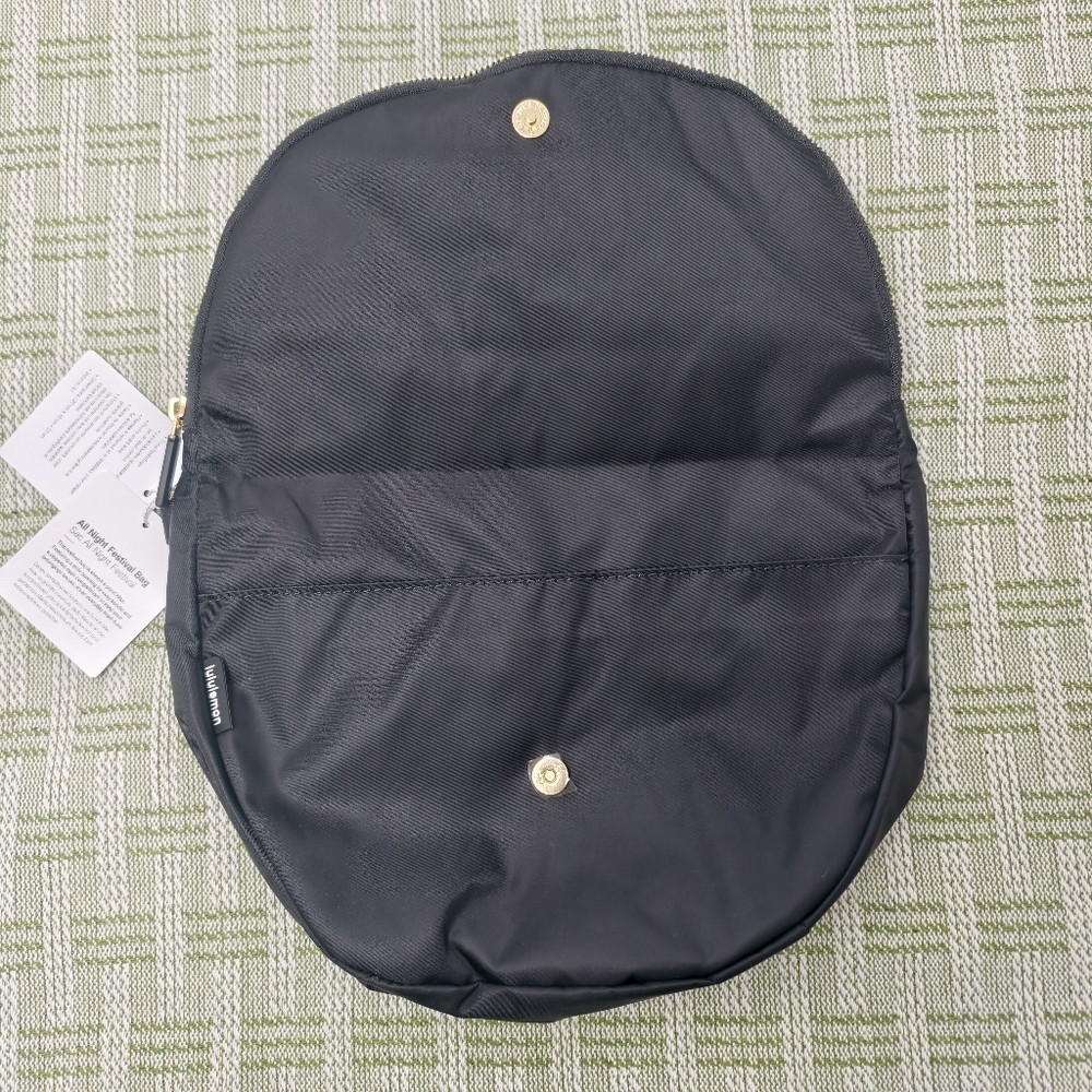 Lululemon All Night Festival Bag 5L - Black w/ Gold Hardware Crossbody Sling - Picture 3 of 6